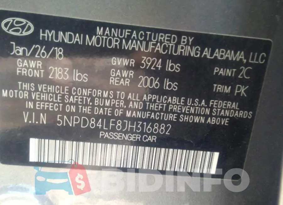 5NPD84LF8JH316882 Photo# 9