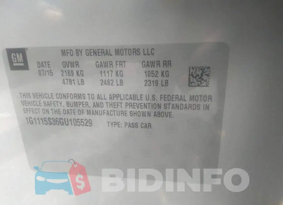 1G1115S36GU105529 Photo# 9