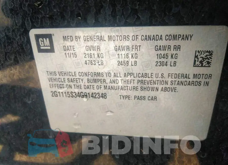 2G1115S34G9142348 Photo# 9