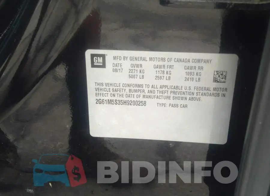 2G61M5S35H9200258 Photo# 9