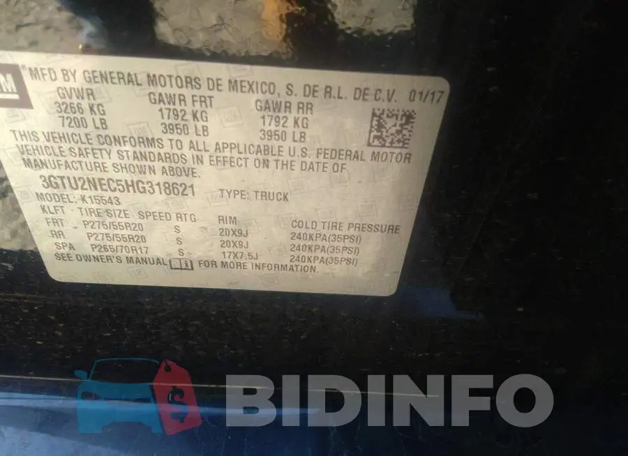3GTU2NEC5HG318621 Photo# 9