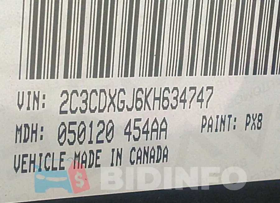 2C3CDXGJ6KH634747 Photo# 9