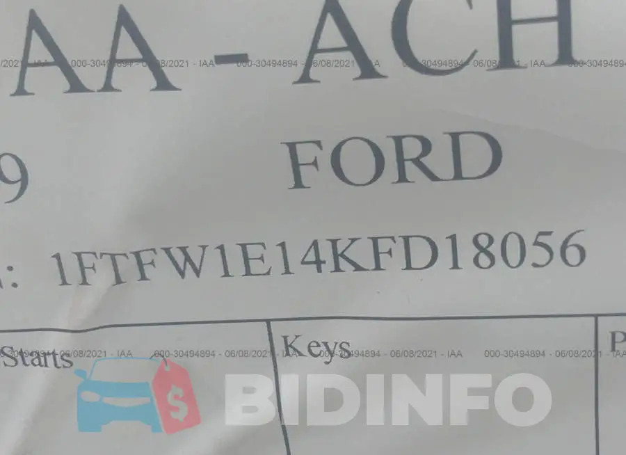 1FTFW1E14KFD18056 Photo# 9