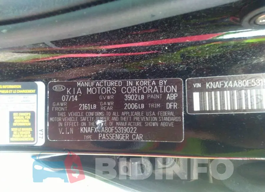 KNAFX4A80F5319022 Photo# 9