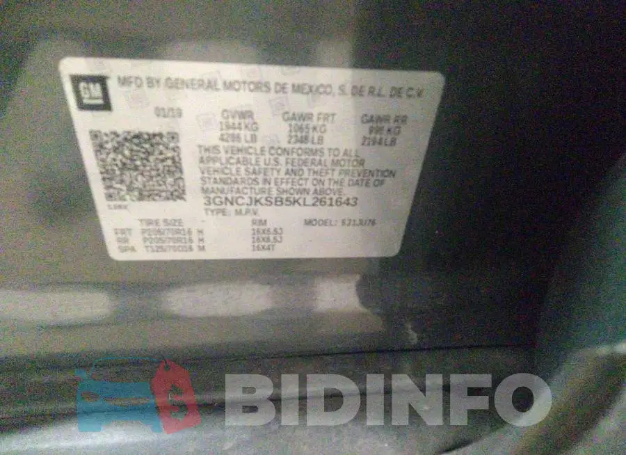 3GNCJKSB5KL261643 Photo# 9