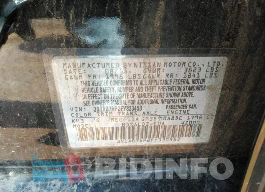 3N1AB7AP2FY330453 Photo# 9