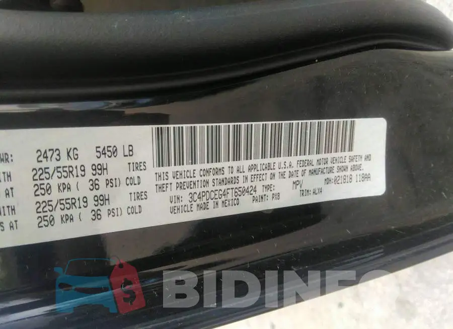 3C4PDCEG4FT650424 Photo# 9