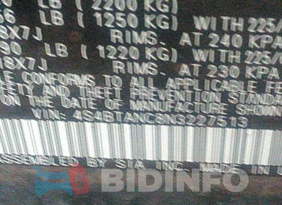 4S4BTANC8N3227513 Photo# 9