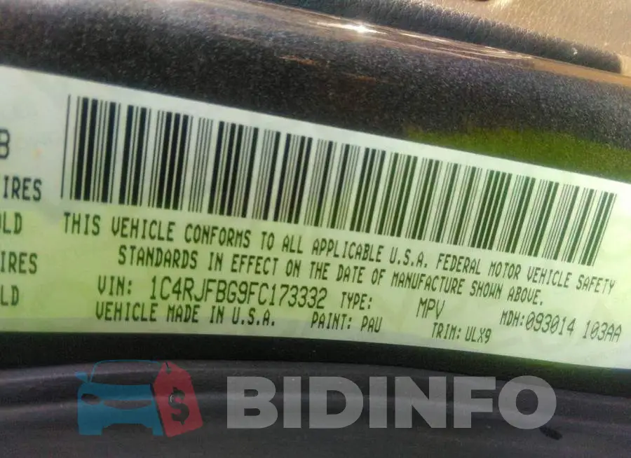 1C4RJFBG9FC173332 Photo# 9