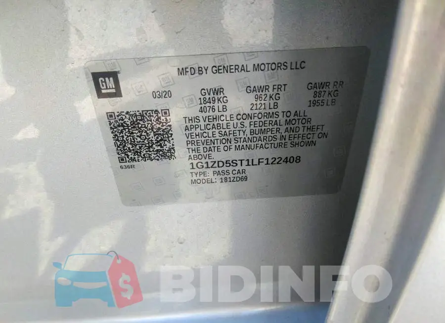 1G1ZD5ST1LF122408 Photo# 9
