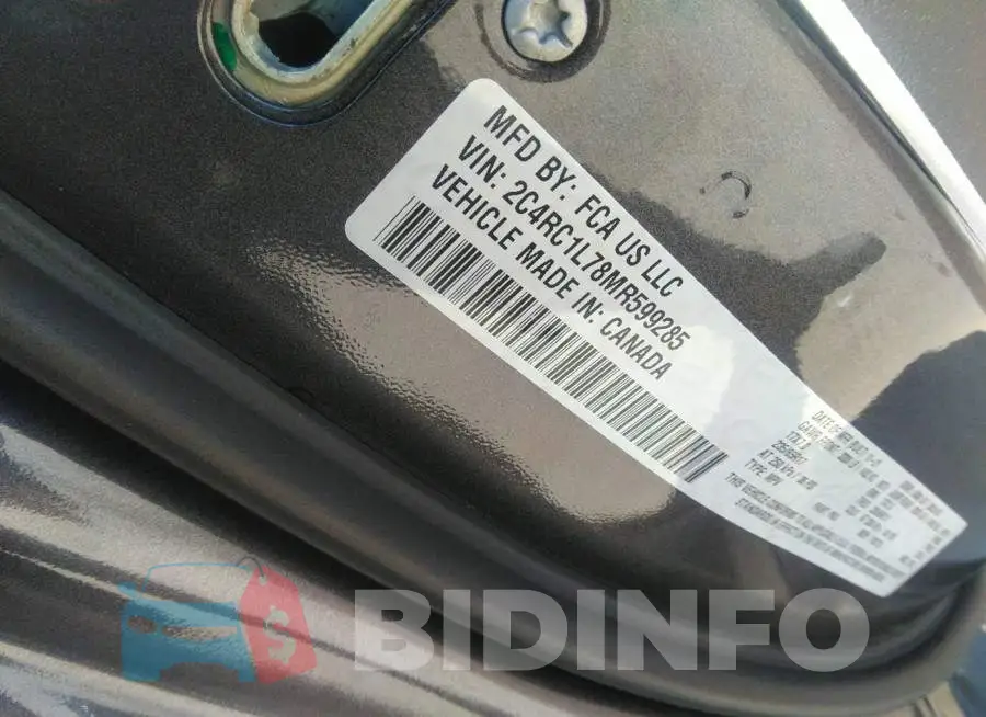 2C4RC1L78MR599285 Photo# 9