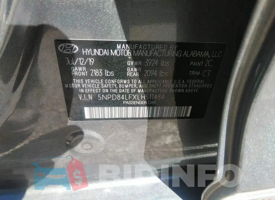 5NPD84LFXLH511434 Photo# 9