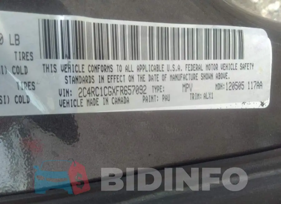 2C4RC1CGXFR657092 Photo# 9