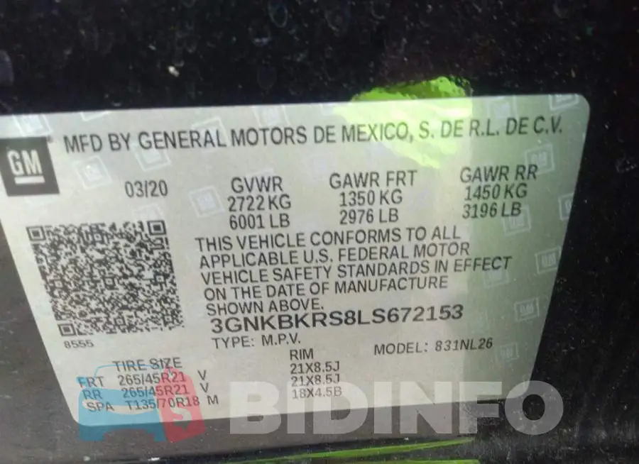 3GNKBKRS8LS672153 Photo# 9