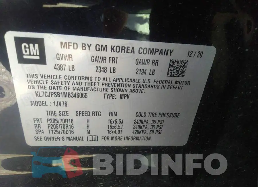 KL7CJPSB1MB346065 Photo# 9