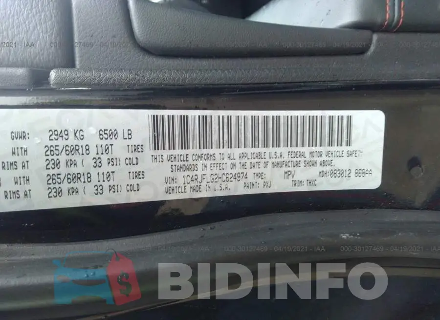 1C4RJFLG2HC624974 Photo# 9