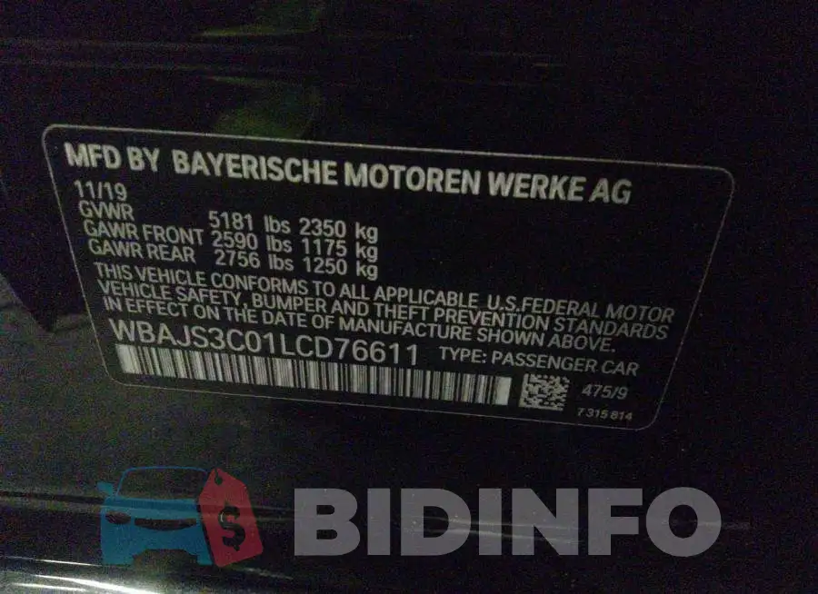 WBAJS3C01LCD76611 Photo# 9