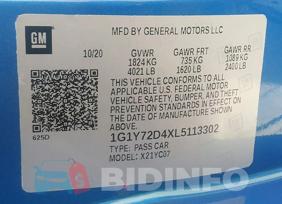 1G1Y72D4XL5113302 Photo# 9
