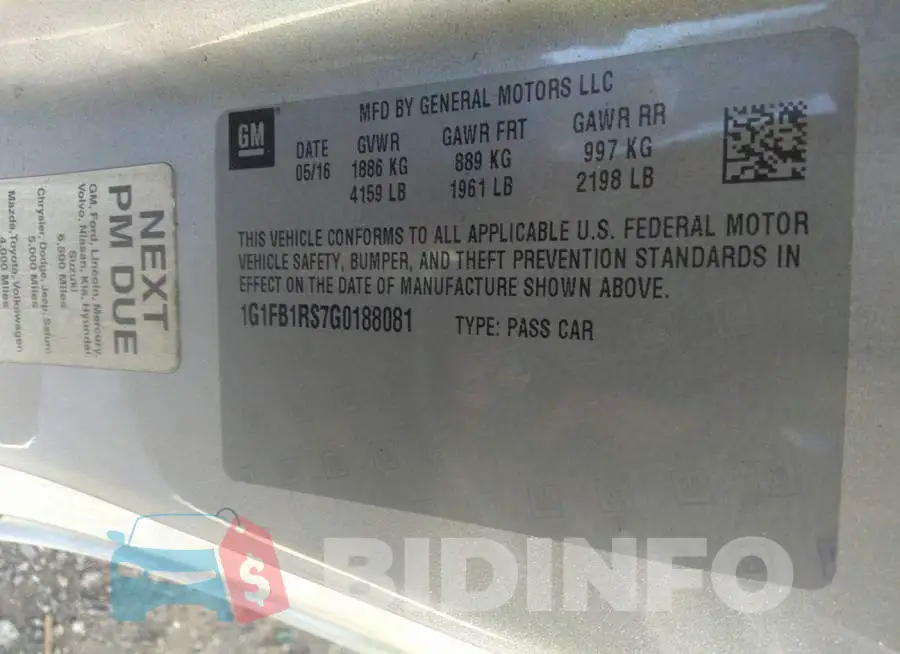 1G1FB1RS7G0188081 Photo# 9