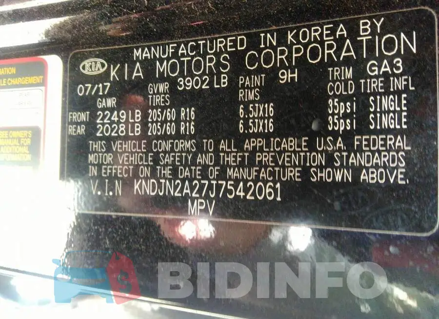 KNDJN2A27J7542061 Photo# 9