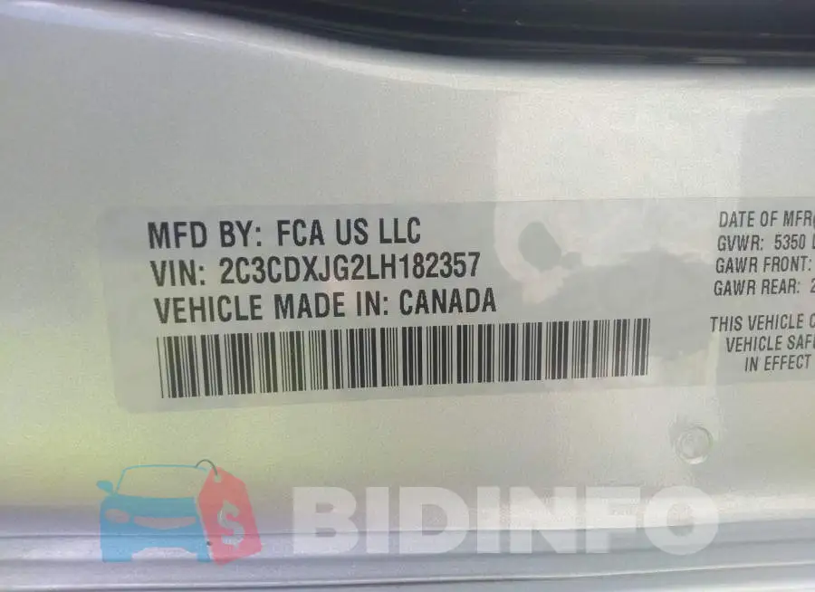 2C3CDXJG2LH182357 Photo# 9