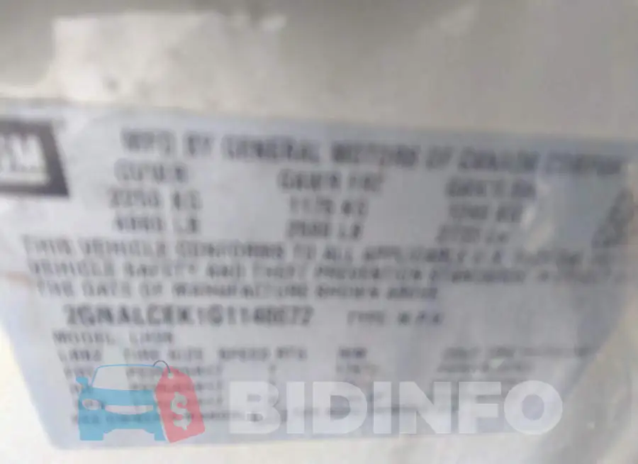 2GNALCEK1G1148672 Photo# 9