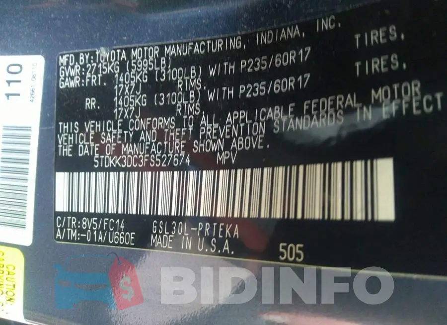 5TDKK3DC3FS527674 Photo# 9