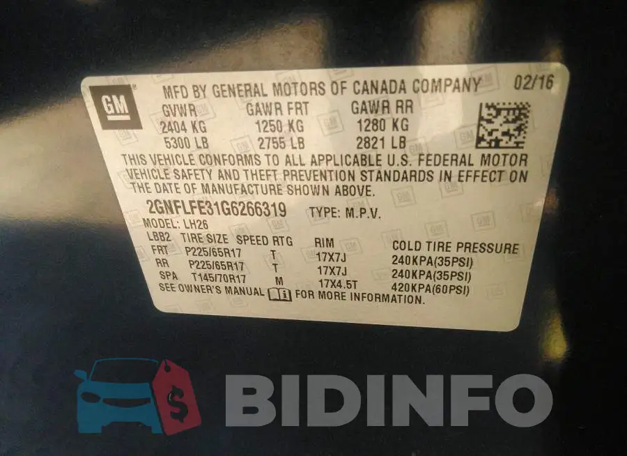 2GNFLFE31G6266319 Photo# 9