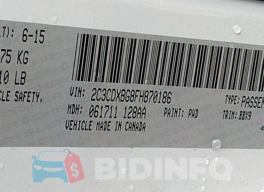 2C3CDXBG8FH870186 Photo# 9