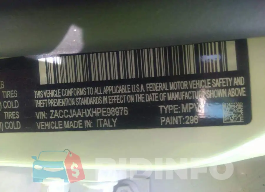 ZACCJAAHXHPE98976 Photo# 9