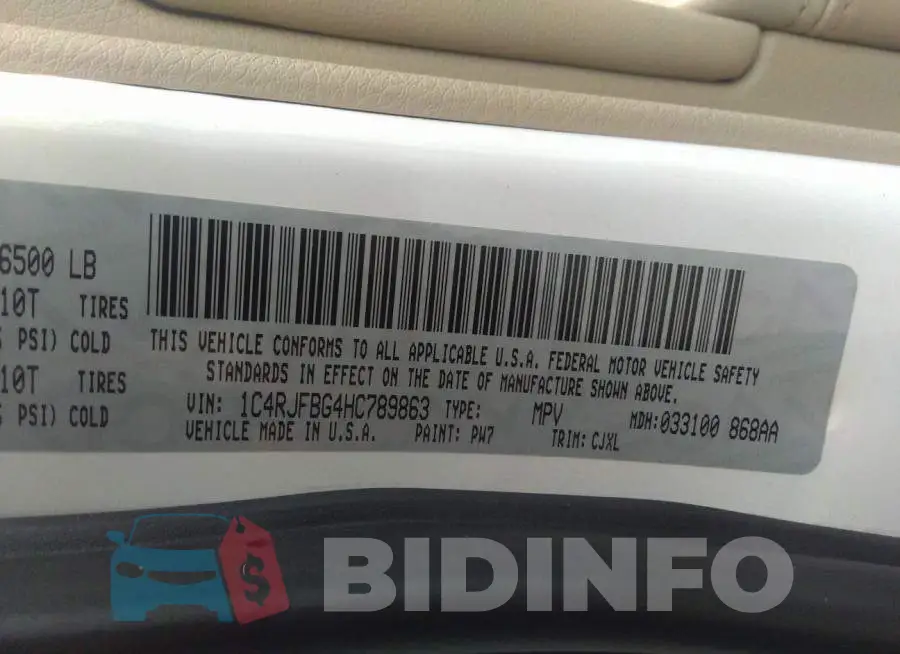 1C4RJFBG4HC789863 Photo# 9