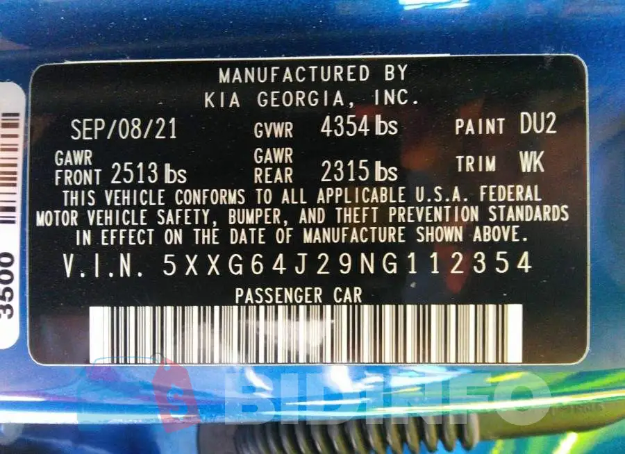 5XXG64J29NG112354 Photo# 9