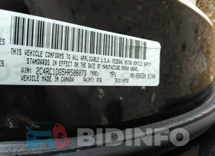 2C4RC1DG5HR508073 Photo# 9