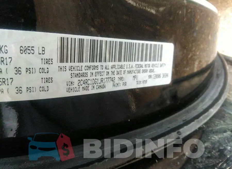 2C4RC1DG1JR177742 Photo# 9
