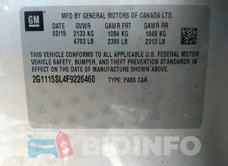 2G1115SL4F9226460 Photo# 9