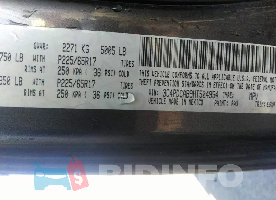 3C4PDCAB9HT504954 Photo# 9