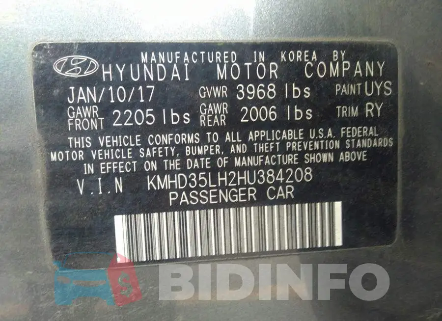 KMHD35LH2HU384208 Photo# 9