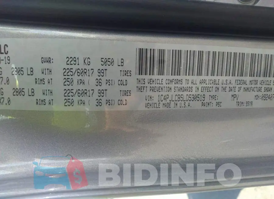 1C4PJLCB5LD530519 Photo# 9