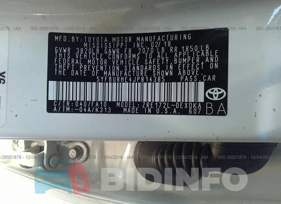 5YFBURHE4JP814385 Photo# 9