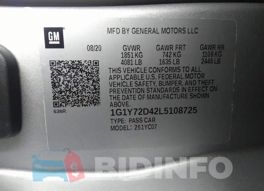 1G1Y72D42L5108725 Photo# 9