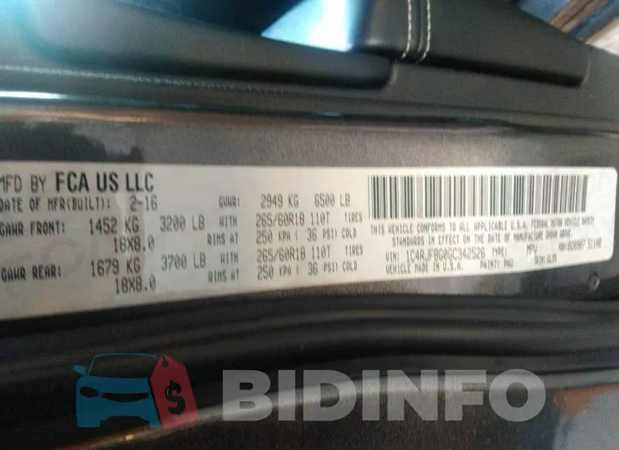1C4RJFBG0GC342526 Photo# 9