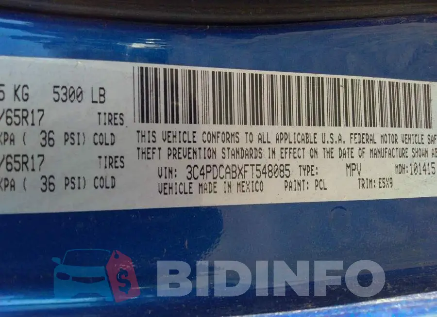 3C4PDCABXFT548085 Photo# 9