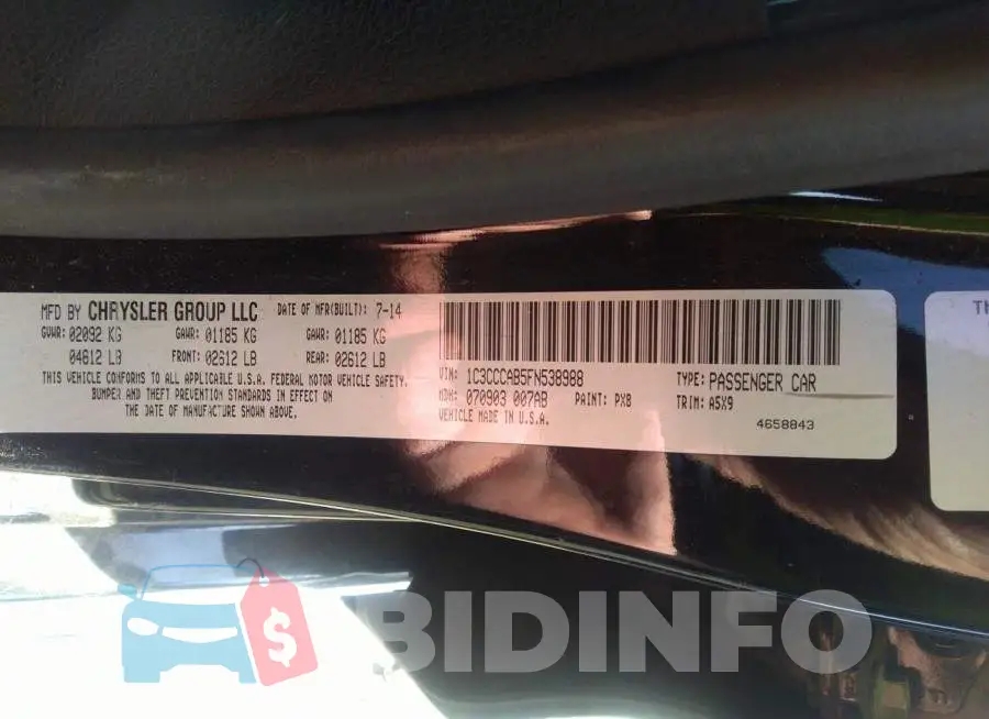 1C3CCCAB5FN538988 Photo# 9