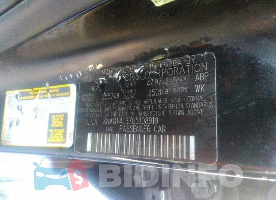 KNAGT4L37G5108919 Photo# 9