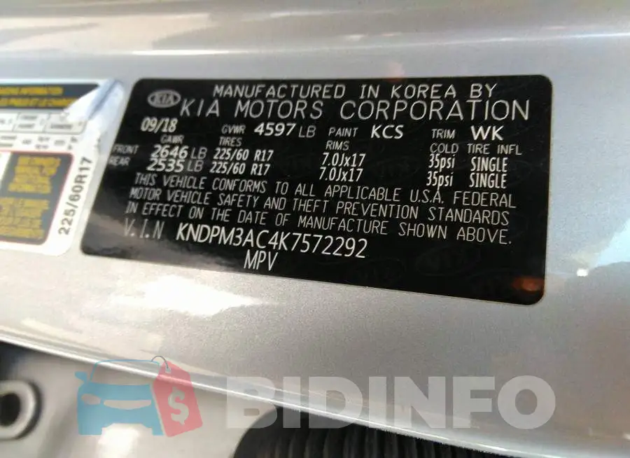 KNDPM3AC4K7572292 Photo# 9