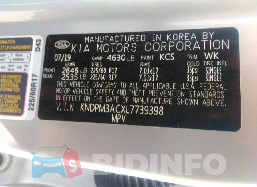 KNDPM3ACXL7739398 Photo# 9