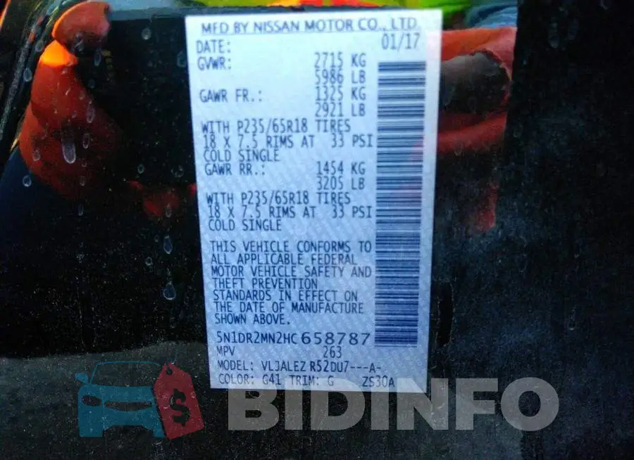 5N1DR2MN2HC658787 Photo# 9