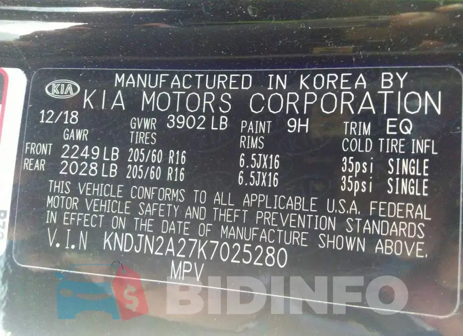 KNDJN2A27K7025280 Photo# 9