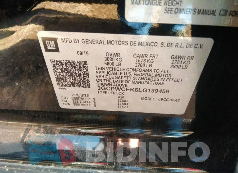 3GCPWCEK6LG139459 Photo# 9