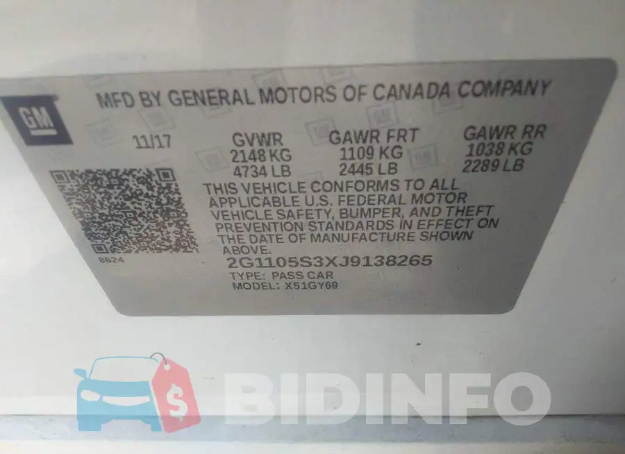 2G1105S3XJ9138265 Photo# 9